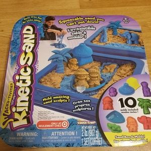 Kinetic sand - blue sand and natural colors